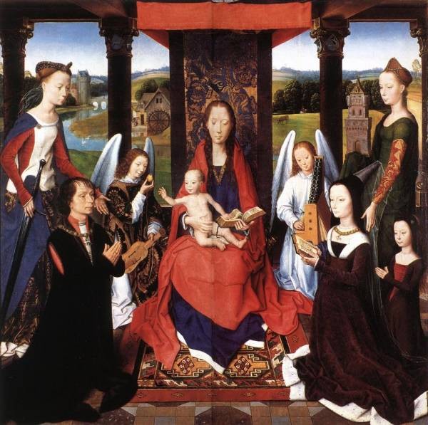 The Donne Triptych c1475 detail2 central panel